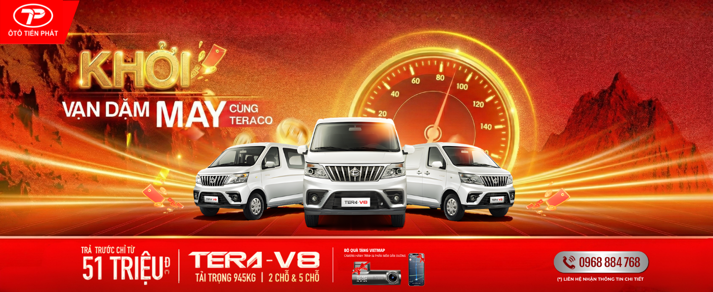 THÁNG 3 - XE TẢI VAN TERA-V8 - TẶNG BỘ QUÀ CAMERA VIETMAP VÀ PHẦN MỀM CHỈ ĐƯỜNG