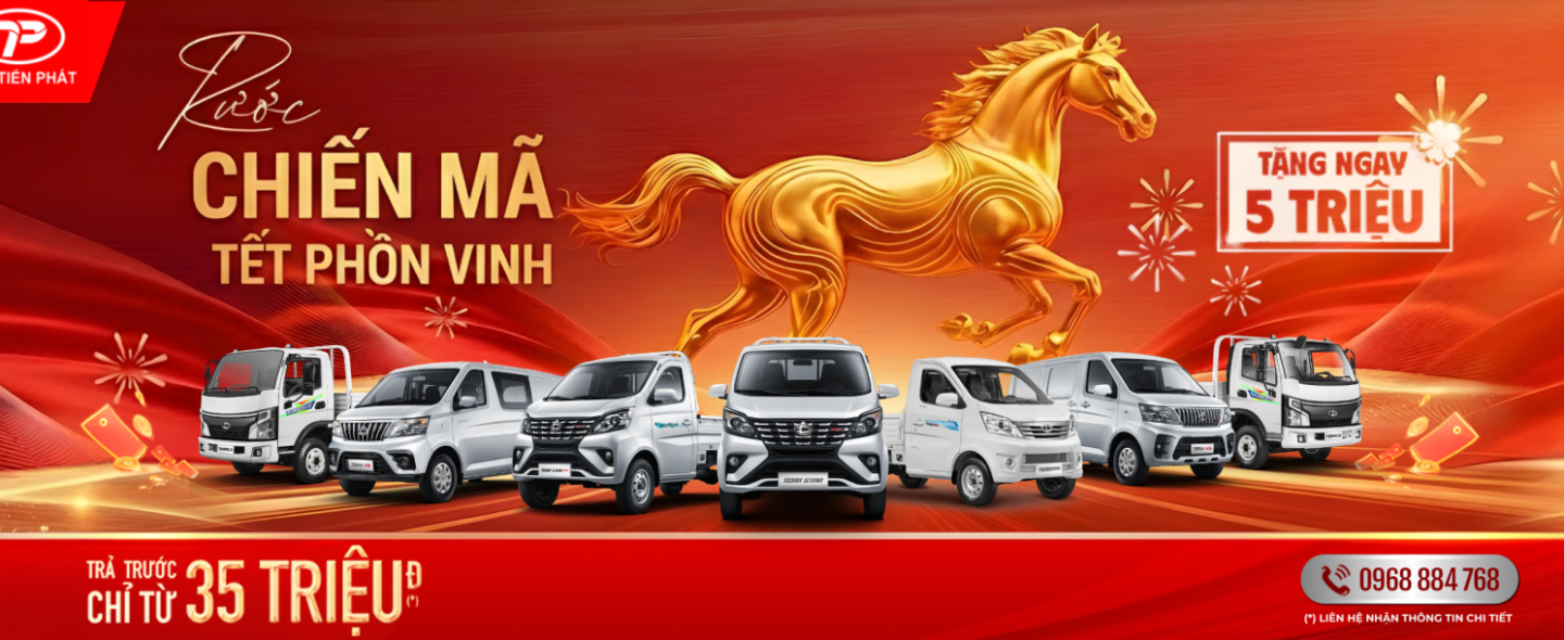 CHƯƠNG TRÌNH KHUYẾN MÃI THÁNG 1 KHI MUA XE TERACO TẠI Ô TÔ TIẾN PHÁT