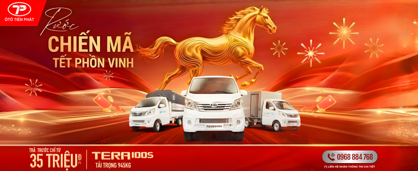 XE TẢI NHẸ MÁY XĂNG TERA-100S THÁNG 2