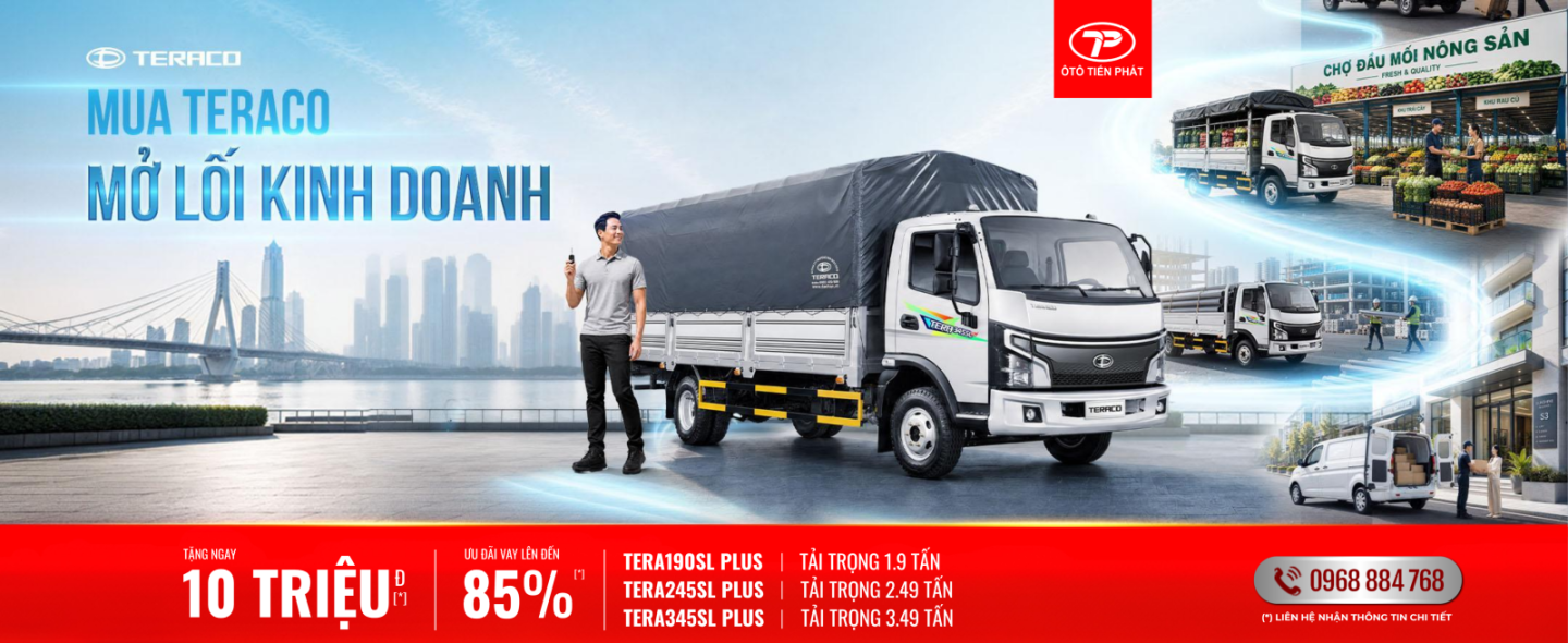 THÁNG 7 - XE TẢI THÙNG DÀI 6M3 - TẶNG 10 TRIỆU TIỀN MẶT 